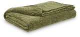 Anawood Olive Green Throw (Set of 3) by Ashley at Eve Furniture