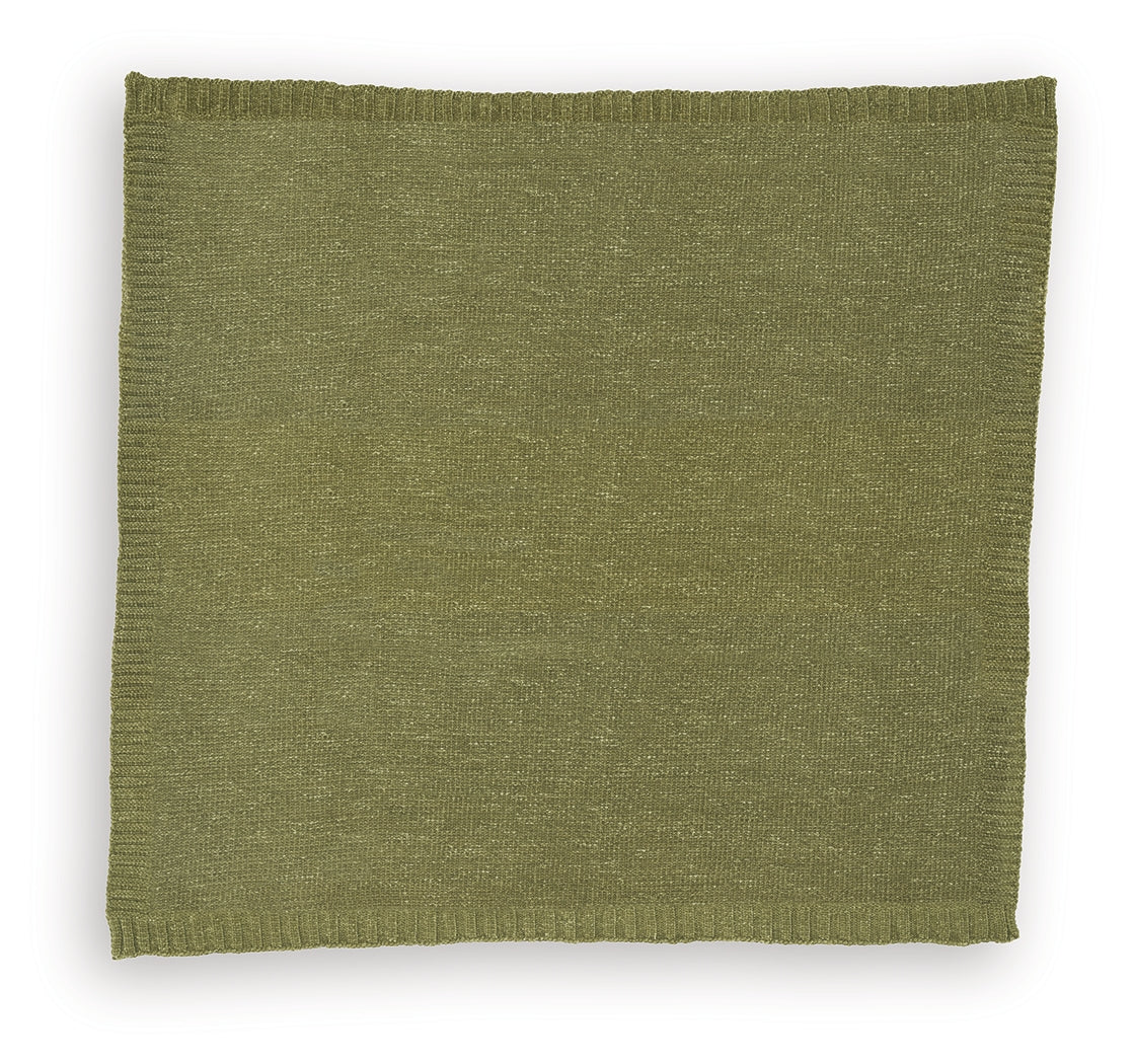 Anawood Olive Green Throw (Set of 3) by Ashley at Eve Furniture