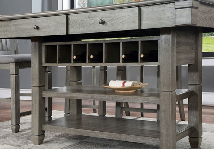 Anaya Gray 7-Piece Counter Height Table Set by Furniture of America at Eve Furniture