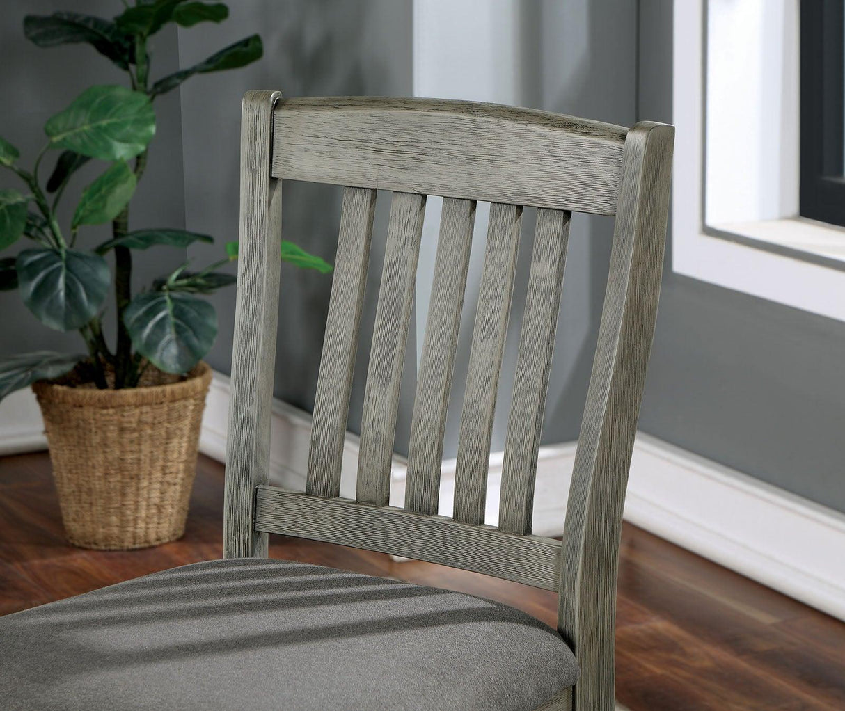 Anaya Gray/Light Gray Counter Ht. Chair by Furniture of America at Eve Furniture