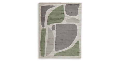 Anburgh Green/Gray/Ivory Medium Rug by Ashley at Eve Furniture