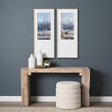 Anchored In Blue I by Aziz Kadmiri a Hand Embellished Textured Framed Art Print Matted under Glass by Mercana at Eve Furniture