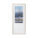 Anchored In Blue I by Aziz Kadmiri a Hand Embellished Textured Framed Art Print Matted under Glass by Mercana at Eve Furniture