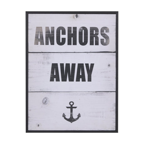 Anchors Away by Mercana Studio a Hand Embellished Textured Framed Art Print by Mercana at Eve Furniture