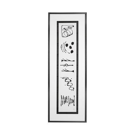 Ancient Notes II by Mercana Studio a Hand Embellished Textured Framed Art Print Matted under Glass by Mercana at Eve Furniture