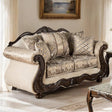 Andalusia Light Brown/Dark Cherry Loveseat by Furniture of America at Eve Furniture