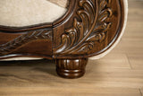 Andalusia Light Brown/Dark Cherry Sofa by Furniture of America at Eve Furniture
