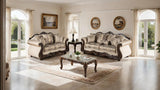 Andalusia Light Brown/Dark Cherry Sofa by Furniture of America at Eve Furniture