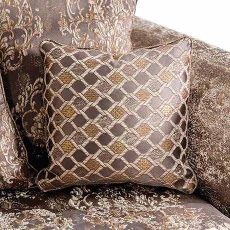 Andalusia Light Brown/Dark Cherry Sofa by Furniture of America at Eve Furniture