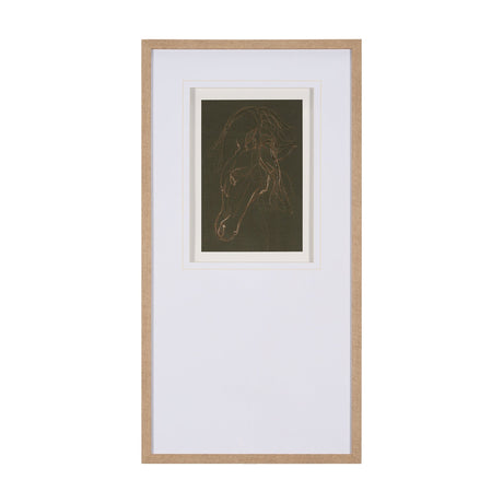 Andalusian Horse III Olive by Mercana Studio Hand Embellished Framed Art Print Matted under Glass by Mercana at Eve Furniture