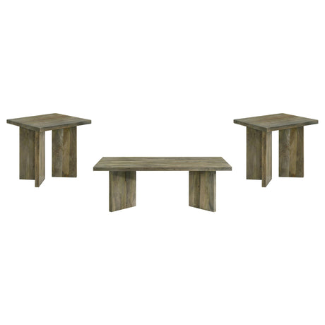 Andando Mango Brown 3-Piece Coffee and End Table Set by Coaster at Eve Furniture