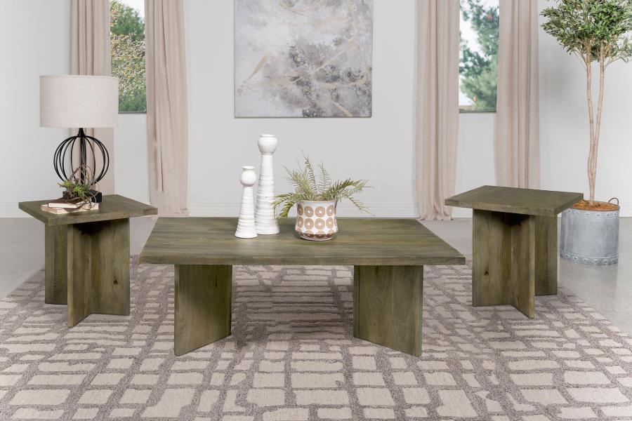 Andando Mango Brown 3-Piece Coffee and End Table Set by Coaster at Eve Furniture