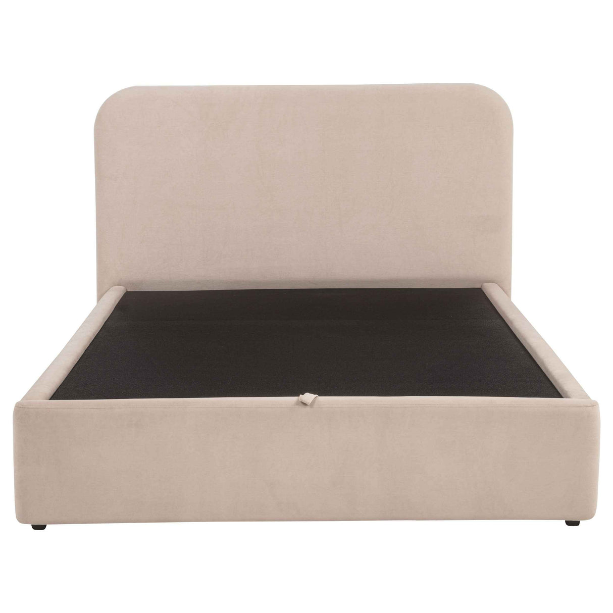 Anders Beige Upholstered Queen Storage Lift Platform Bed by Coaster at Eve Furniture