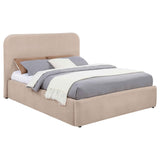 Anders Beige Upholstered Queen Storage Lift Platform Bed by Coaster at Eve Furniture