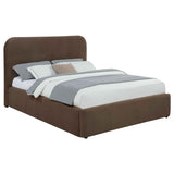 Anders Chocolate Upholstered Queen Storage Lift Platform Bed by Coaster at Eve Furniture