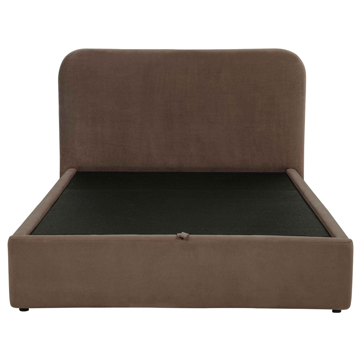 Anders Chocolate Upholstered Queen Storage Lift Platform Bed by Coaster at Eve Furniture