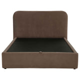 Anders Chocolate Upholstered Queen Storage Lift Platform Bed by Coaster at Eve Furniture