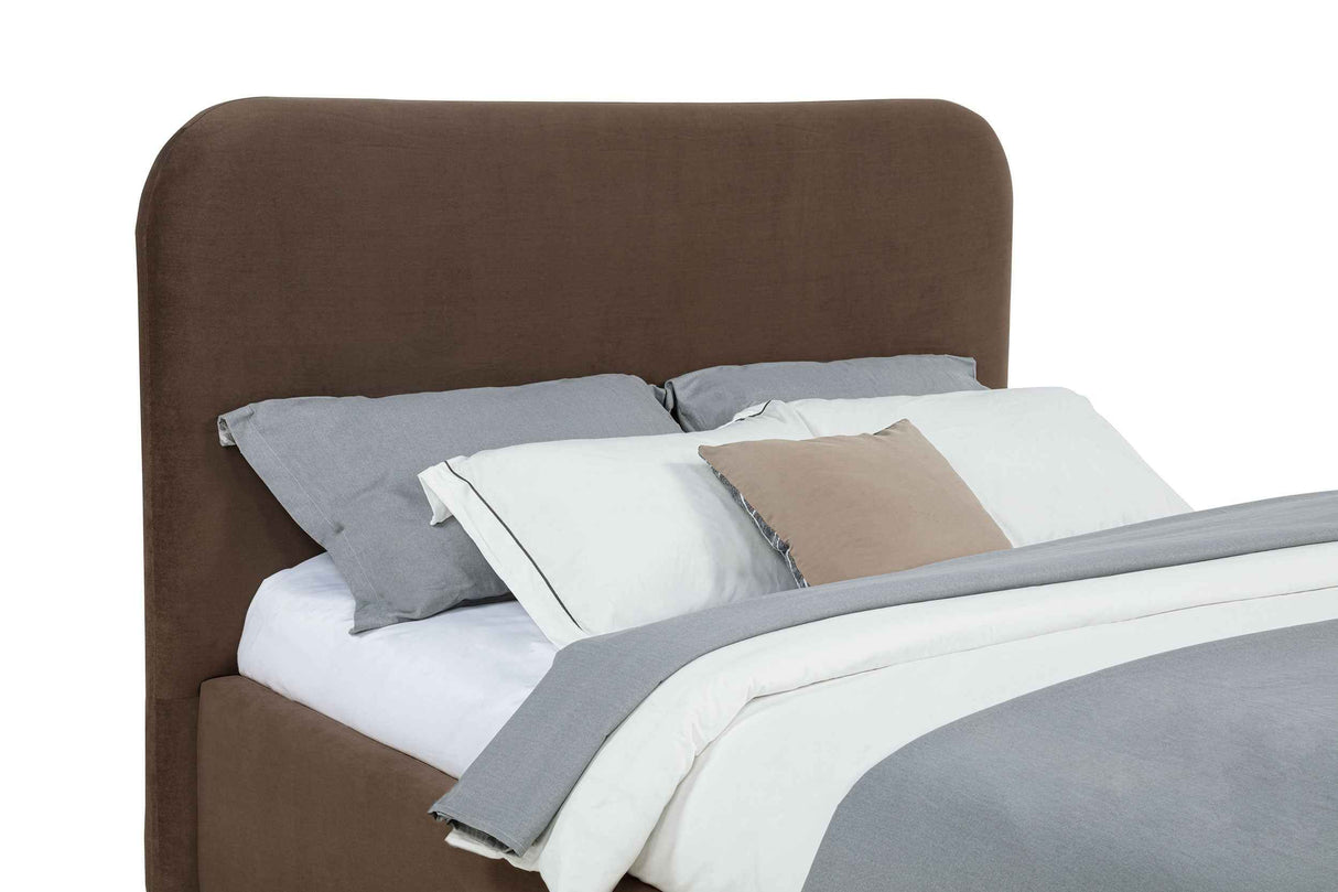Anders Chocolate Upholstered Queen Storage Lift Platform Bed by Coaster at Eve Furniture