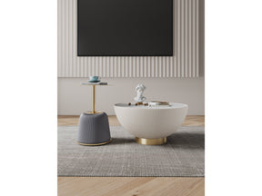 Anderson Coffee Table and End Table 1.0 in Cream and Grey (set of 2) by Manhattan Comfort at Eve Furniture