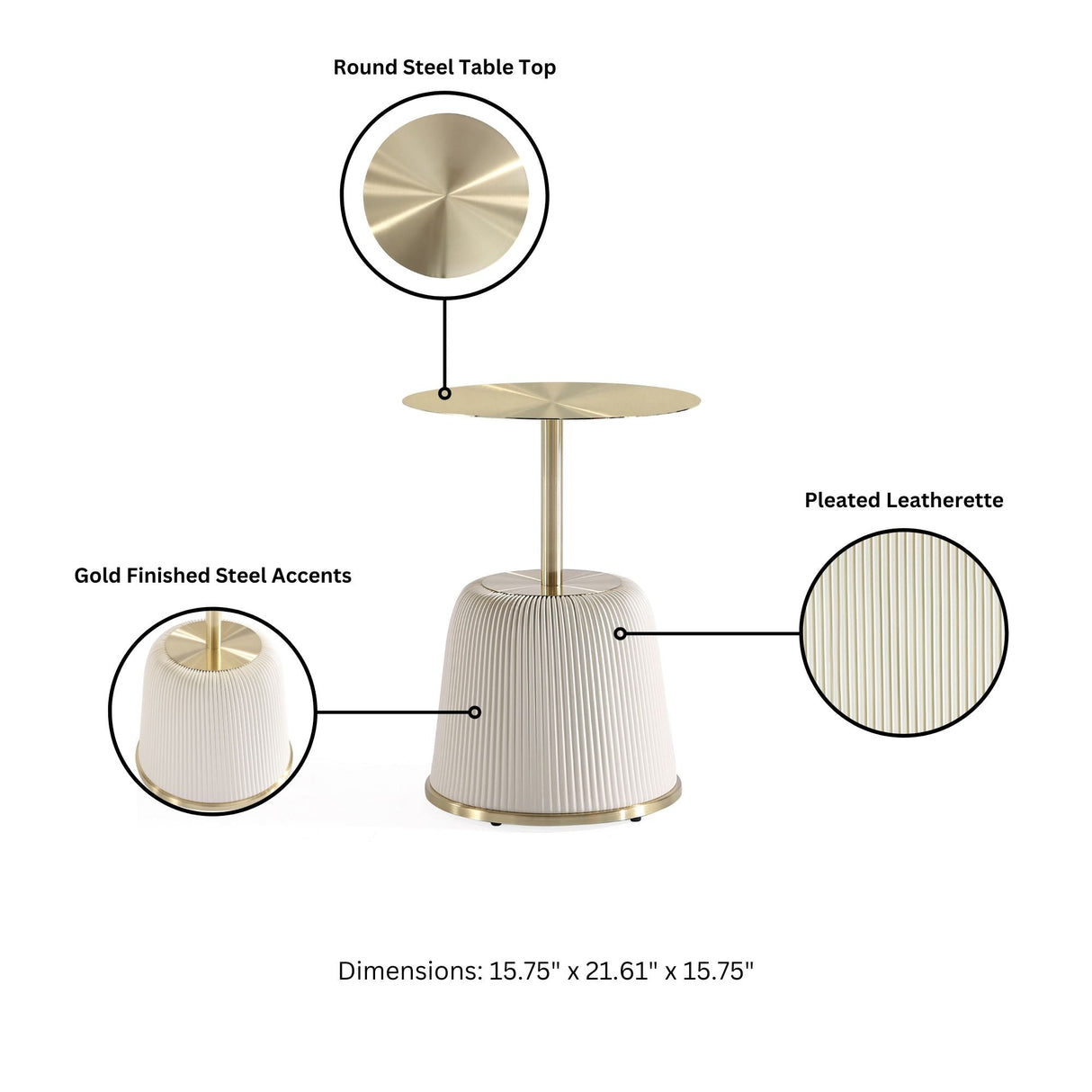 Anderson Coffee Table and End Table 1.0 in Cream (set of 2) by Manhattan Comfort at Eve Furniture