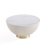 Anderson Coffee Table and End Table 1.0 in Cream (set of 2) by Manhattan Comfort at Eve Furniture