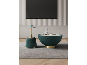 Anderson Coffee Table and End Table 1.0 in Green (set of 2) by Manhattan Comfort at Eve Furniture