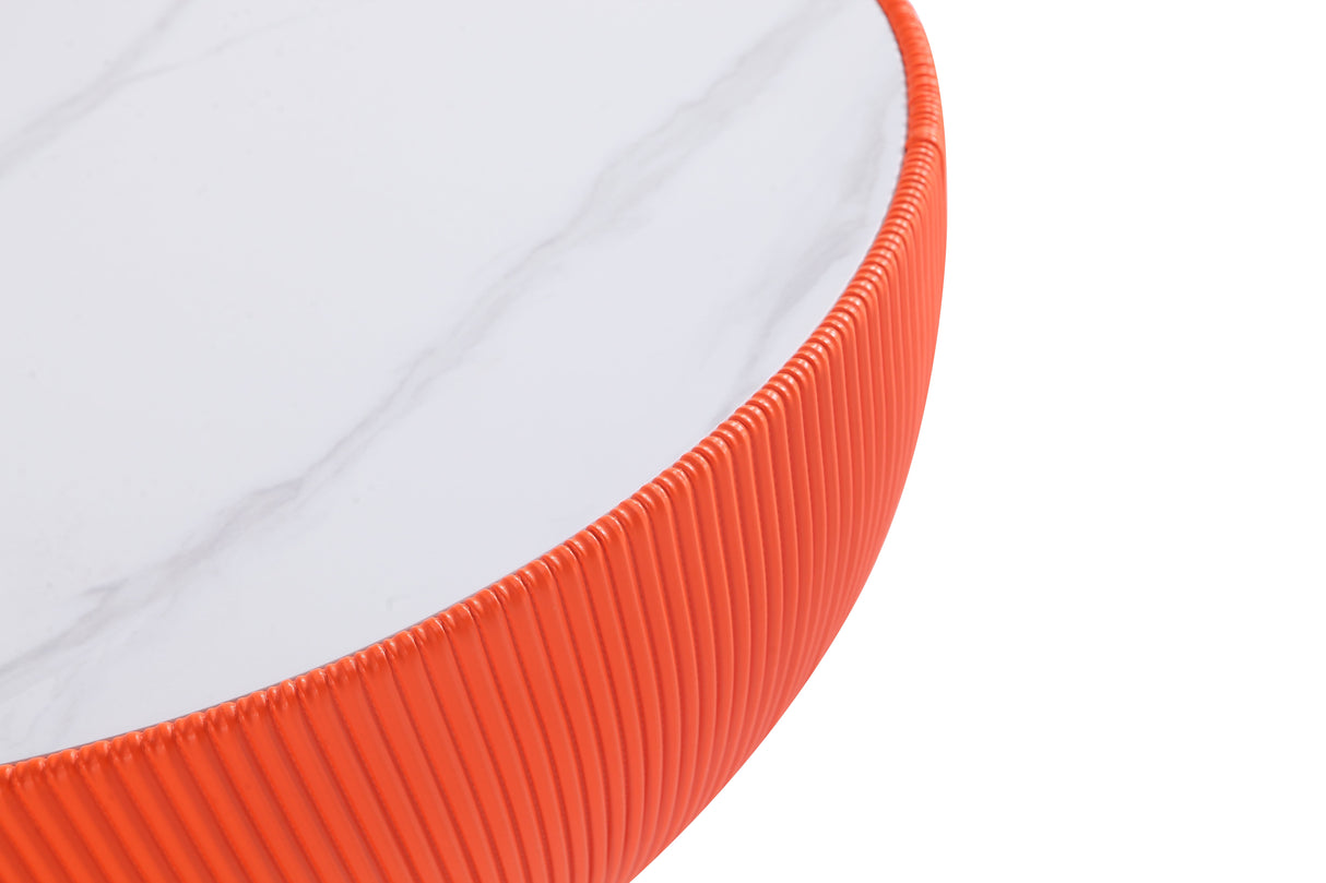 Anderson Coffee Table and End Table 1.0 in Orange (set of 2) by Manhattan Comfort at Eve Furniture