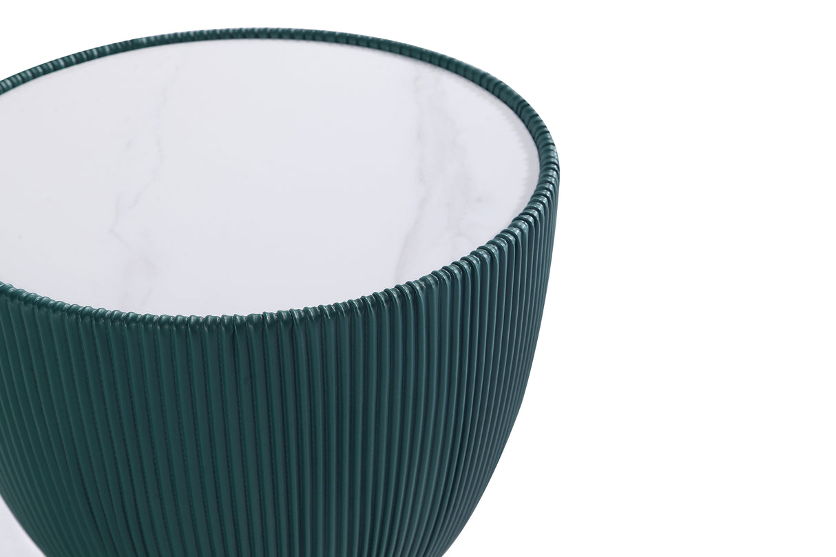 Anderson Coffee Table and End Table 2.0 in Green (set of 2) by Manhattan Comfort at Eve Furniture