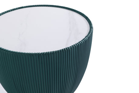 Anderson Coffee Table and End Table 2.0 in Green (set of 2) by Manhattan Comfort at Eve Furniture