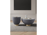 Anderson Coffee Table and End Table 2.0 in Grey (set of 2) by Manhattan Comfort at Eve Furniture