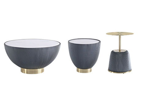 Anderson Coffee Table, End Table 1.0 and End Table 2.0 in Grey (set of 3) by Manhattan Comfort at Eve Furniture
