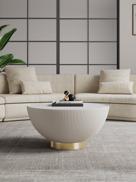 Anderson Coffee Table in Cream by Manhattan Comfort at Eve Furniture