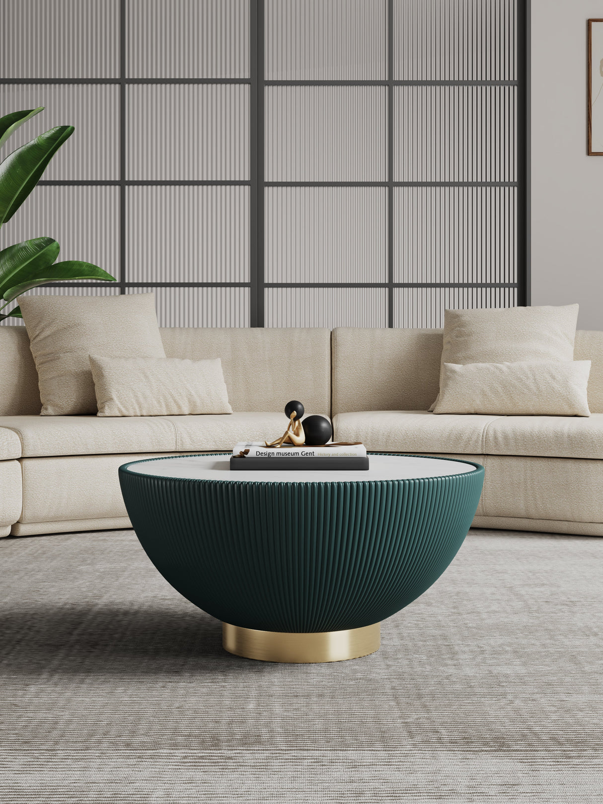 Anderson Coffee Table in Green by Manhattan Comfort at Eve Furniture