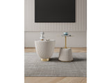 Anderson End Table 1.0 and End Table 2.0 in Cream (set of 2) by Manhattan Comfort at Eve Furniture
