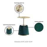 Anderson End Table 1.0 and End Table 2.0 in Green (set of 2) by Manhattan Comfort at Eve Furniture