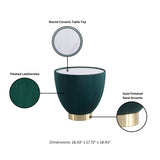 Anderson End Table 1.0 and End Table 2.0 in Green (set of 2) by Manhattan Comfort at Eve Furniture