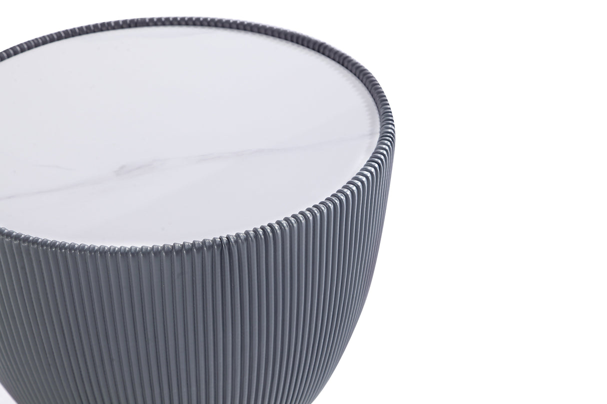 Anderson End Table 1.0 and End Table 2.0 in Grey (set of 2) by Manhattan Comfort at Eve Furniture