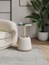 Anderson End Table 1.0 in Cream by Manhattan Comfort at Eve Furniture