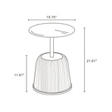 Anderson End Table 1.0 in Cream by Manhattan Comfort at Eve Furniture