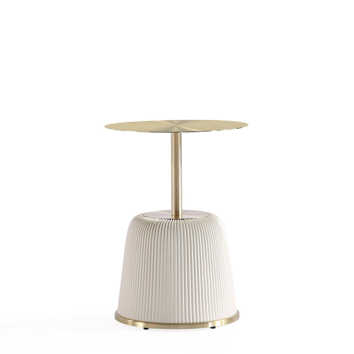 Anderson End Table 1.0 in Cream by Manhattan Comfort at Eve Furniture