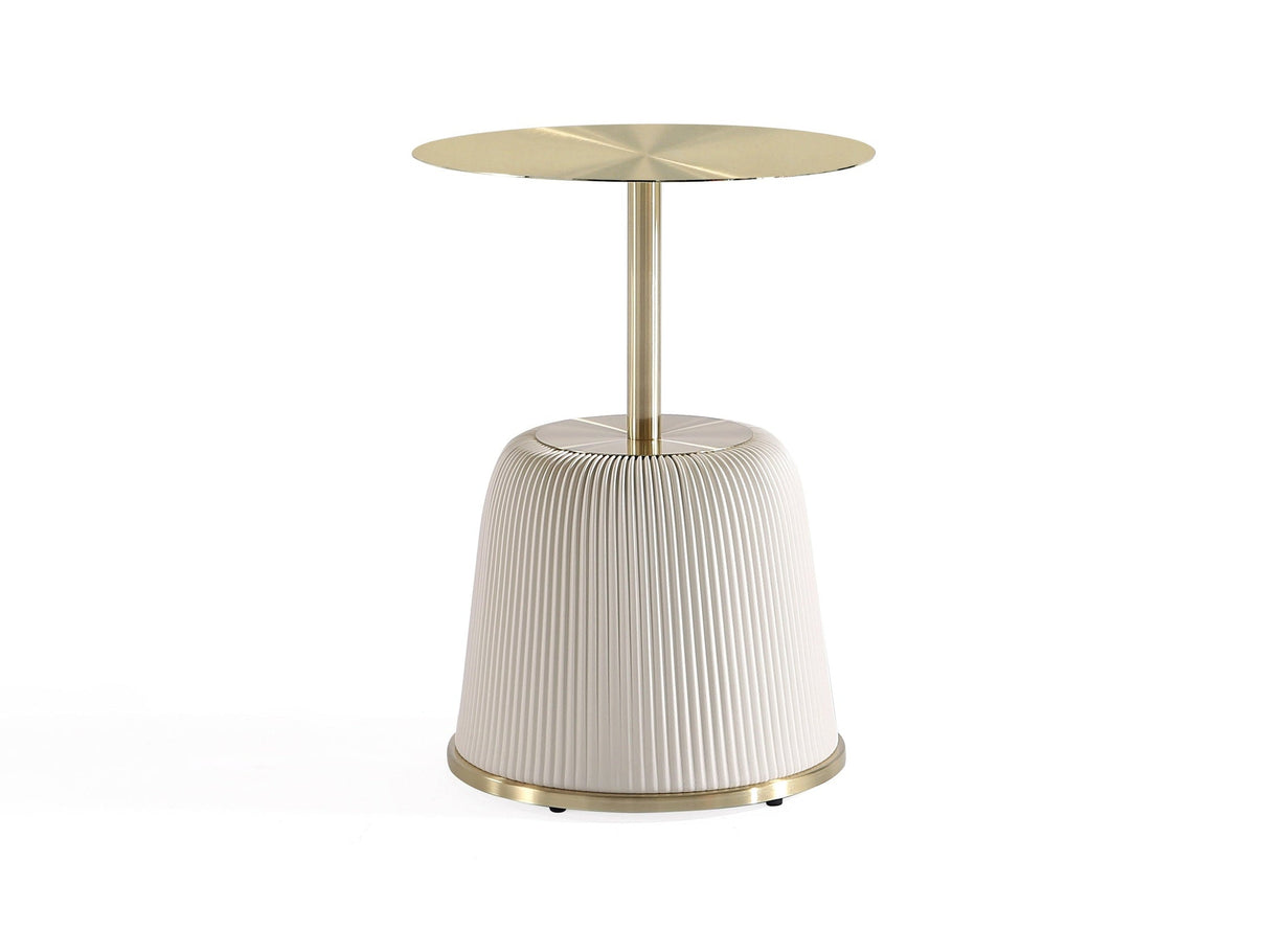 Anderson End Table 1.0 in Cream by Manhattan Comfort at Eve Furniture