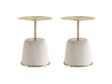 Anderson End Table 1.0 in Cream (set of 2) by Manhattan Comfort at Eve Furniture