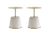 Anderson End Table 1.0 in Cream (set of 2) by Manhattan Comfort at Eve Furniture