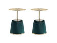 Anderson End Table 1.0 in Green (Set of 2) by Manhattan Comfort at Eve Furniture