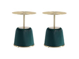 Anderson End Table 1.0 in Green (Set of 2) by Manhattan Comfort at Eve Furniture