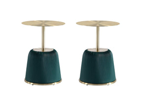 Anderson End Table 1.0 in Green (Set of 2) by Manhattan Comfort at Eve Furniture