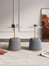 Anderson End Table 1.0 in Grey (set of 2) by Manhattan Comfort at Eve Furniture