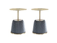 Anderson End Table 1.0 in Grey (set of 2) by Manhattan Comfort at Eve Furniture