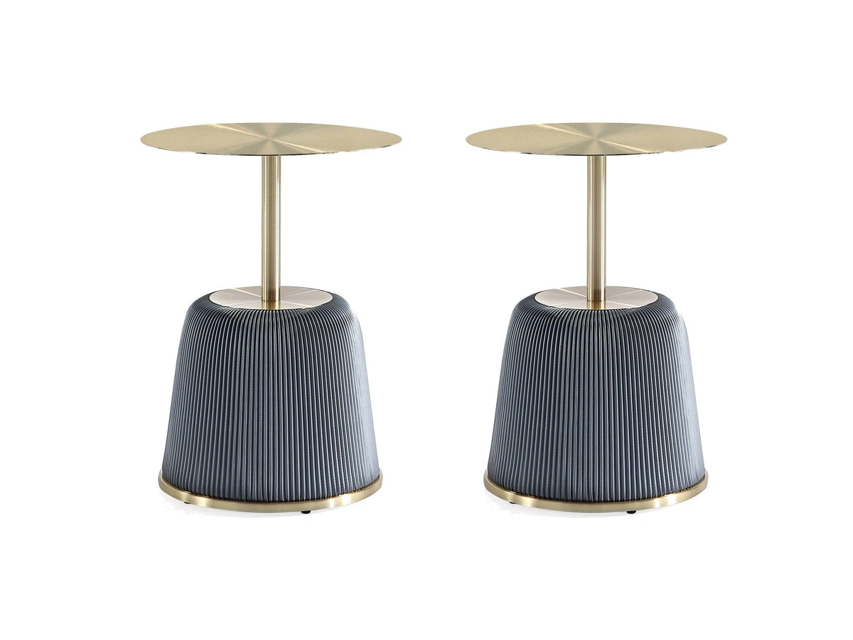 Anderson End Table 1.0 in Grey (set of 2) by Manhattan Comfort at Eve Furniture