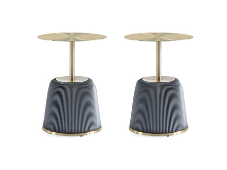 Anderson End Table 1.0 in Grey (set of 2) by Manhattan Comfort at Eve Furniture